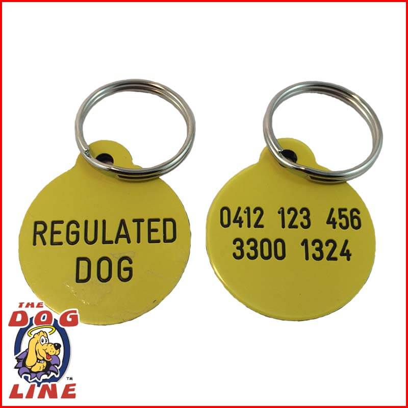 Regulated Dog ID Tag for QLD Regulated Dogs Strong Lightweight Pet Tag