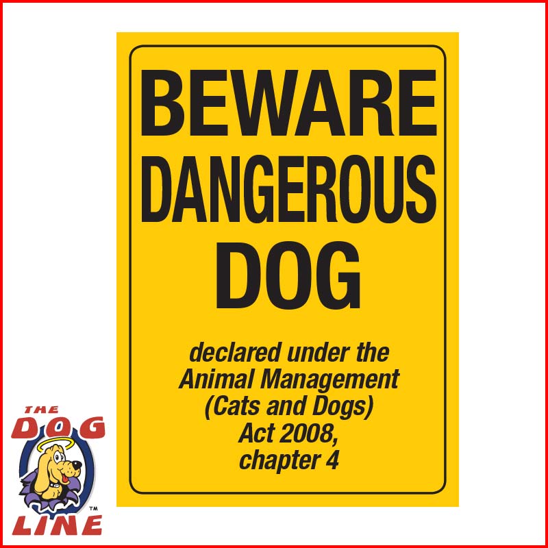 Dangerous Dog Sign QLD Queensland