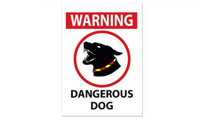 Dangerous Dog Sign WA