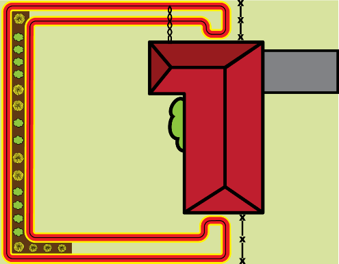 Dog Fence Double Loop Layout