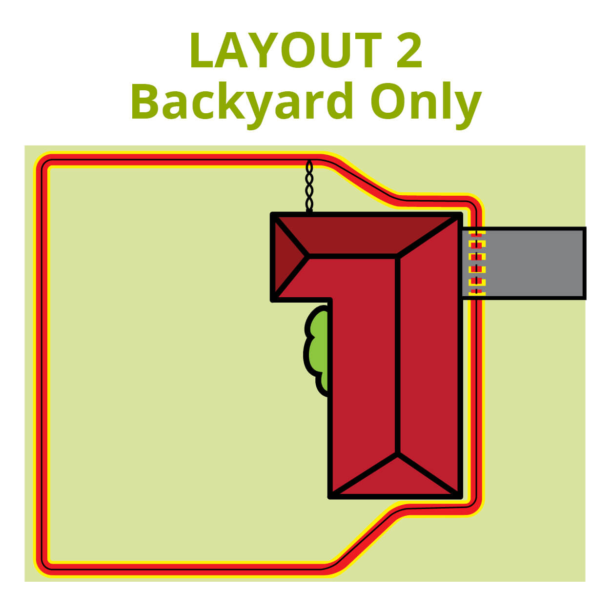 Dog Fence Backyard Escaping Layout